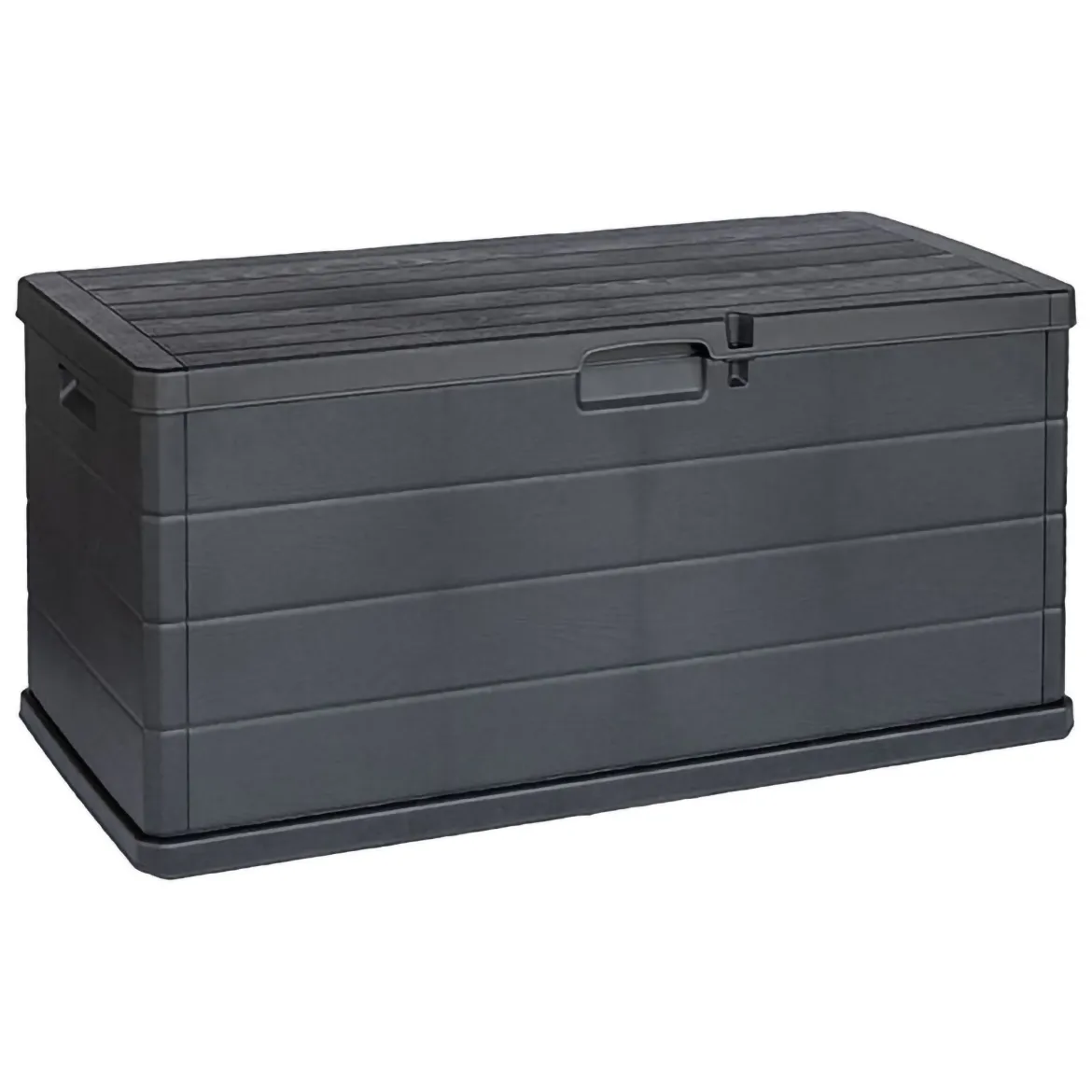 Baule Nero Antracite Capienza 340 l Chiusura a Ribalta 118x59x57h cm, Made in Italy - Creola