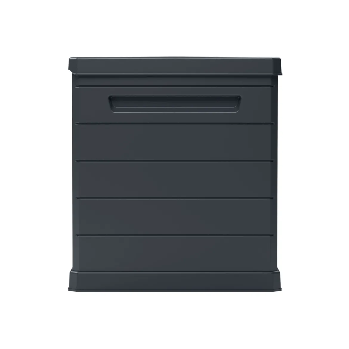 Baule Nero Antracite Resistente ai Raggi uv Impermeabile Capacità 350 l Chiusura Lucchetto 118.5x52x56.8h cm, Materiale Piano in Plastica - Nurri
