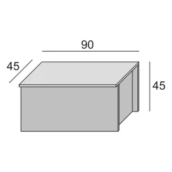 Baule salvaspazio in legno 90x45x45h cm bianco - Ayusnay