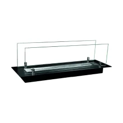 Bruciatore Affile, 65x65 h21 cm, Nero e Argento