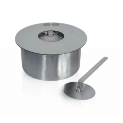 Bruciatore Annicco, 25x25 h10 cm, Grigio