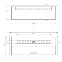 Bruciatore Aquara, 13x30 h9 cm, Argento