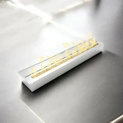 Bruciatore Argento Combustibile Bioetanolo Ecoflame Installazione Incasso, Adatto per Camino - Andrano