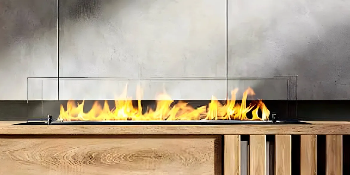 Bruciatore Argento Combustibile Bioetanolo Ecoflame Installazione Incasso, Adatto per Camino - Natta