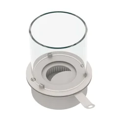 Bruciatore Arola, 30x30 h36 cm, Grigio e Trasparente