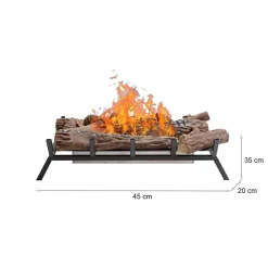 Bruciatore Nero Combustibile Bioetanolo Ecoflame Installazione a Terra, Adatto per Camino - Silentina
