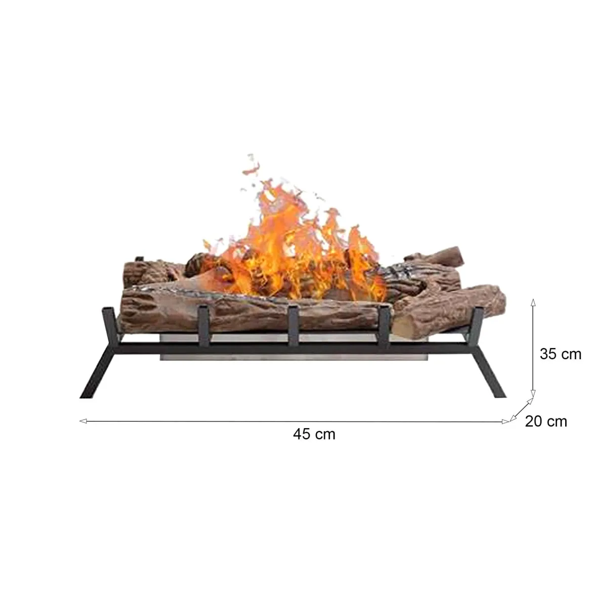 Bruciatore Nero Combustibile Bioetanolo Ecoflame Installazione a Terra, Adatto per Camino - Silentina
