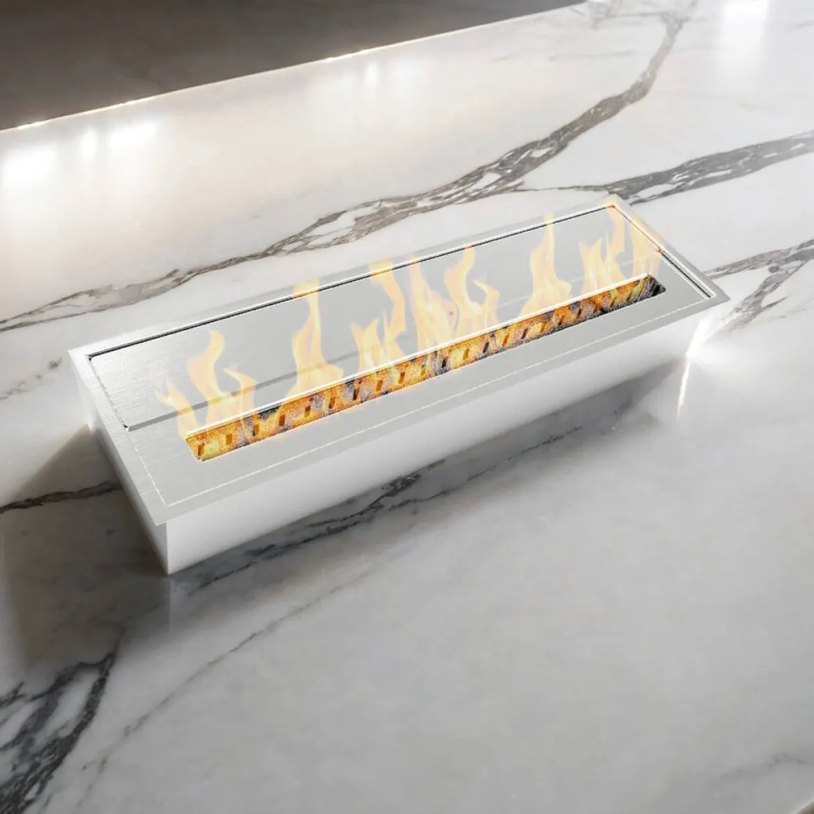 Bruciatore Sardi, 18x61 h10 cm, Argento
