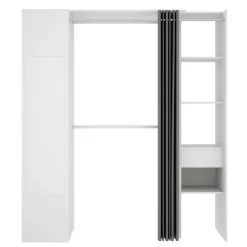 Cabina armadio classica bianca e rovere 196x187h cm - Ary