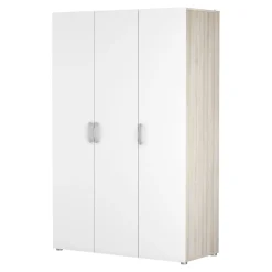 Cabina armadio con appendiabiti rovere e bianca opaca 119x184h cm - Dania