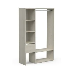 Cabina armadio con ripiani regolabili rovere 119x183h cm - Tsuruhime