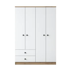 Cabina armadio in legno noce e bianca 120x170h cm - Acanto
