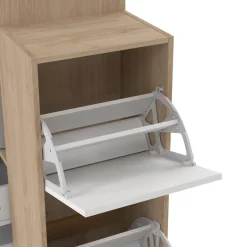 Cabina armadio in legno rovere e bianca 127x197h cm - Amaranto