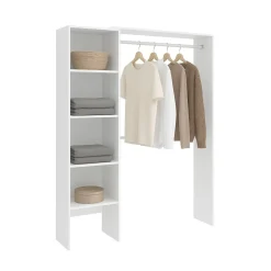 Cabina armadio 4 ripiani bianca 140x187h cm - Acquata