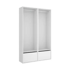 Cabina armadio salvaspazio bianca e rovere 120x205h cm - Pewa