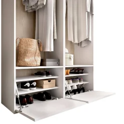 Cabina armadio salvaspazio bianca e rovere 120x205h cm - Pewa