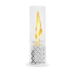 Caminetto a bioetanolo da tavolo 20x20x49h cm bianco - Alme