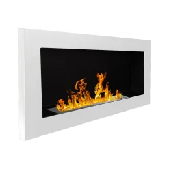 Camino a Bioetanolo Bianco Capacità 0.75 lt Superficie Riscaldabile 25 90x12x40h cm, Potenza (kw) 2.5 - Pedaso