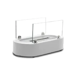 Camino a Bioetanolo Bianco Capacità 1 lt Superficie Riscaldabile 30 40x20x20h cm, Potenza (kw) 2.5 - Lahabana