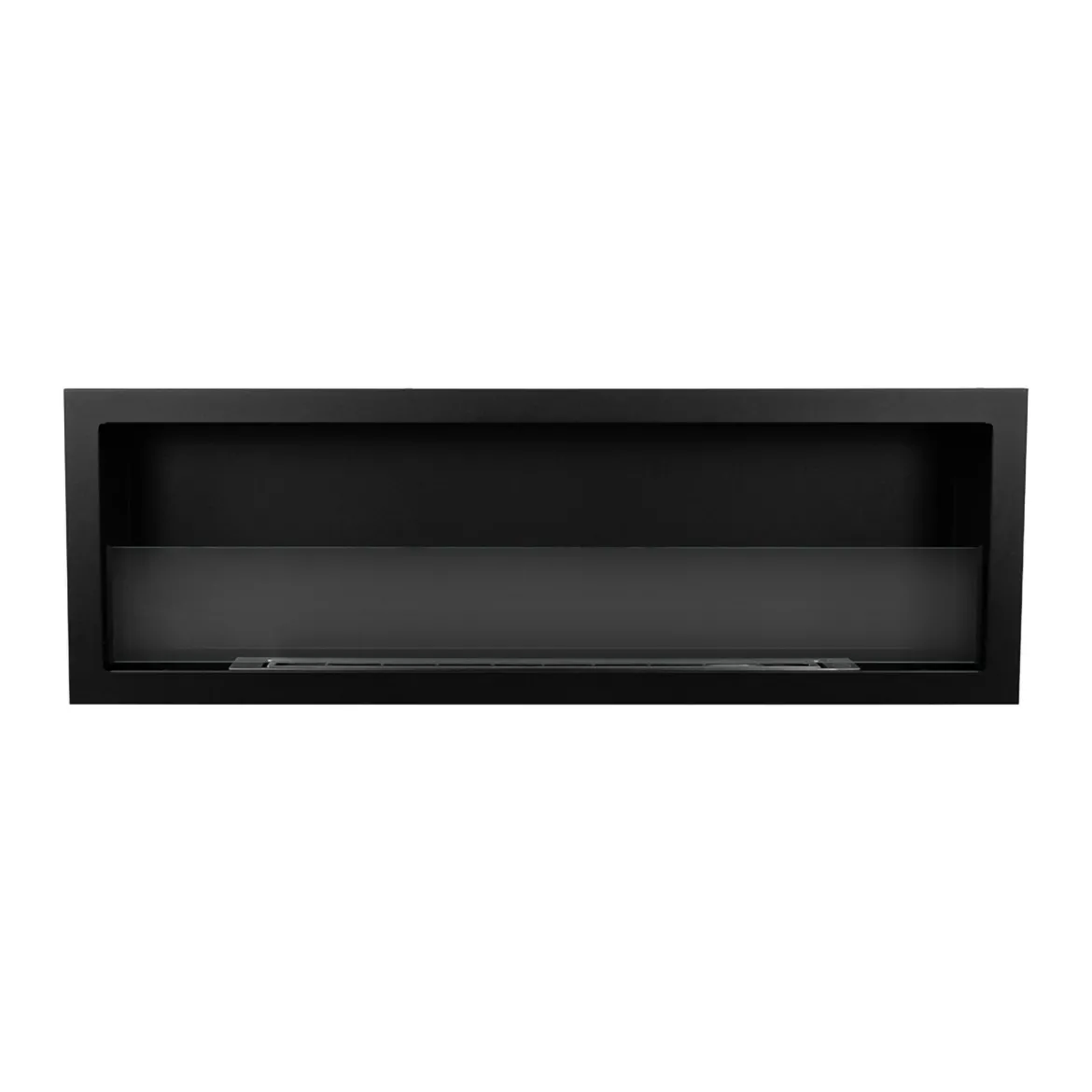 Camino a Bioetanolo Nero Capacità 1.25 lt Superficie Riscaldabile 30 120x15x40h cm, Potenza (kw) 3 - Pompiano