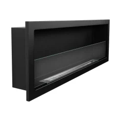 Camino a Bioetanolo Nero Capacità 1.25 lt Superficie Riscaldabile 30 120x15x40h cm, Potenza (kw) 3 - Pompiano