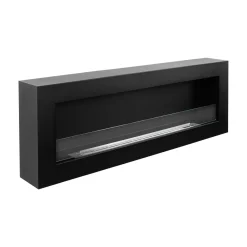 Camino a Bioetanolo Nero Capacità 1.25 lt Superficie Riscaldabile 30 120x15x40h cm, Potenza (kw) 3 - Revello