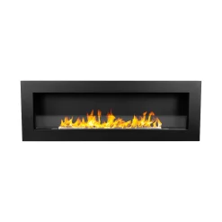 Camino a Bioetanolo Nero Capacità 1.25 lt Superficie Riscaldabile 30 120x15x40h cm, Potenza (kw) 3 - Revello