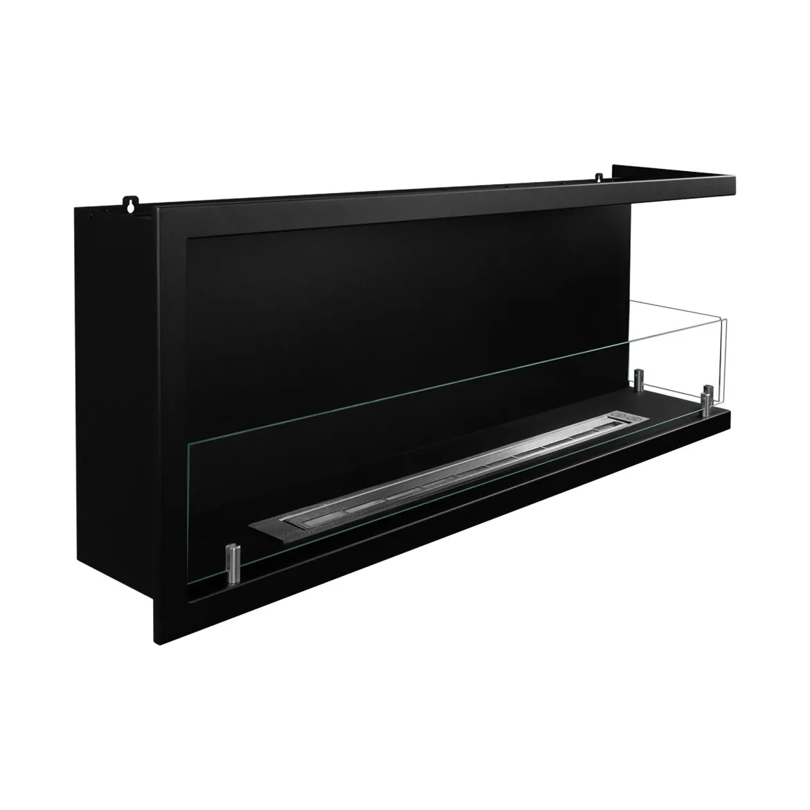 Camino a Bioetanolo Nero Capacità 1.25 lt Superficie Riscaldabile 30 120x22x45h cm, Potenza (kw) 3 - Chisone
