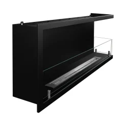 Camino a Bioetanolo Nero Capacità 1.25 lt Superficie Riscaldabile 30 120x22x45h cm, Potenza (kw) 3 - Chisone