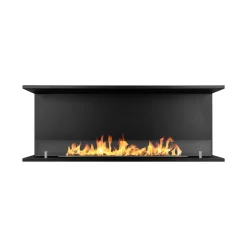 Camino a Bioetanolo Nero Capacità 1.5 lt Superficie Riscaldabile 30 90x15x40h cm, Potenza (kw) 3 - Guardea