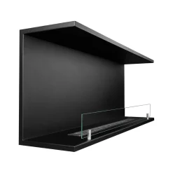Camino a Bioetanolo Nero Capacità 1.5 lt Superficie Riscaldabile 30 90x15x40h cm, Potenza (kw) 3 - Guardea