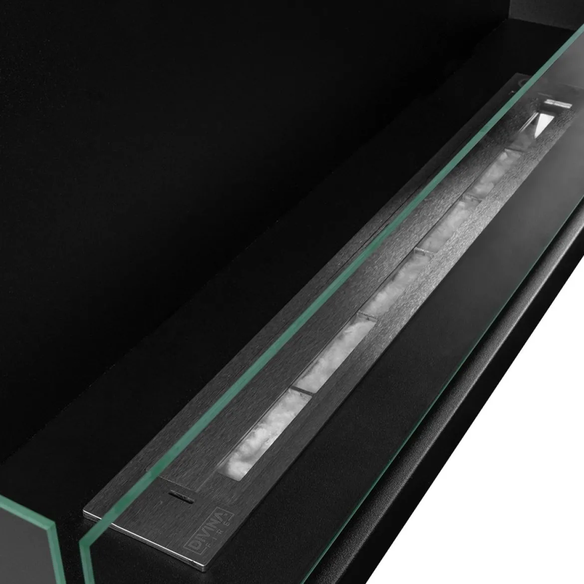 Camino a Bioetanolo Nero Capacità 1.5 lt Superficie Riscaldabile 30 90x22x45h cm, Potenza (kw) 3 - Macomer