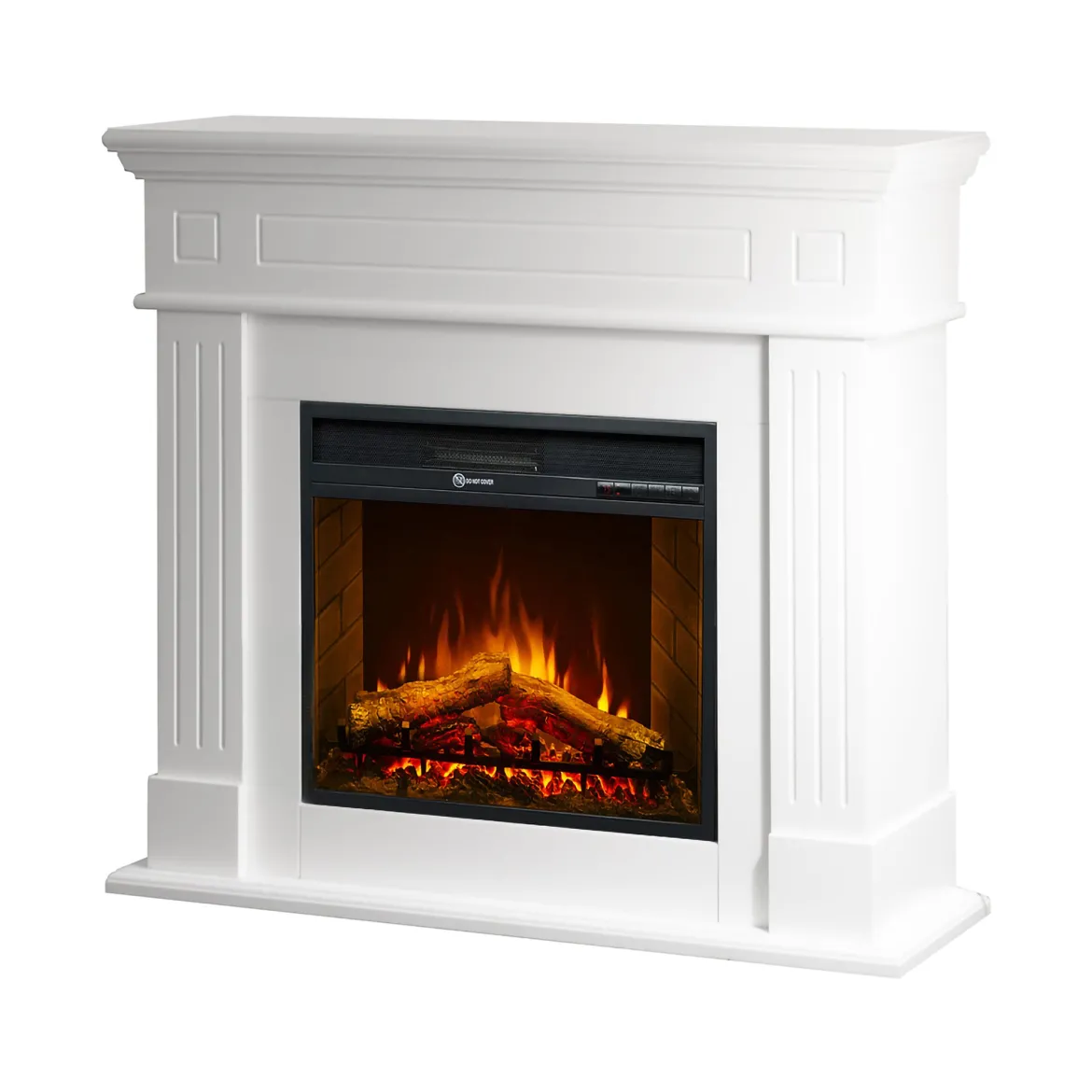 Camino Elettrico Bianco Superficie Riscaldabile 30 Potenza (kw) 0.9/1.8 110x25x95h cm, Indoor - Sola