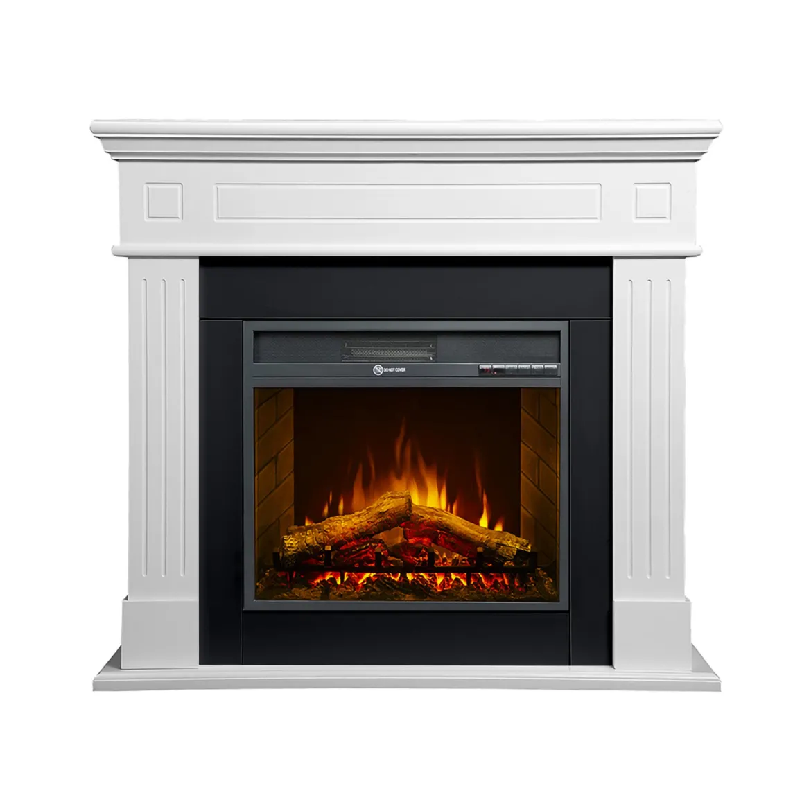 Camino Elettrico Bianco Superficie Riscaldabile 30 Potenza (kw) 0.9/1.8 110x25x95h cm, Indoor - Sola