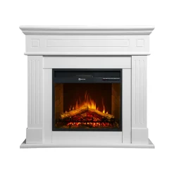 Camino Elettrico Bianco Superficie Riscaldabile 30 Potenza (kw) 0.9/1.8 110x25x95h cm, Indoor - Sola