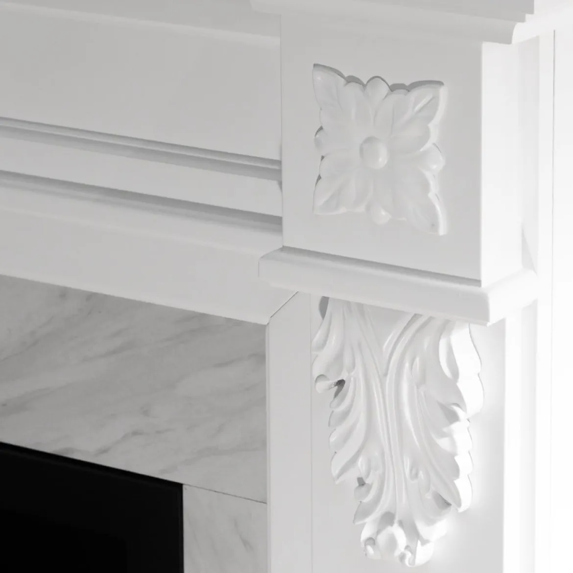 Camino Elettrico Bianco Superficie Riscaldabile 30 Potenza (kw) 0.9/1.8 123x39x100h cm, Indoor - Triuggio