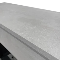 Camino Elettrico Grigio Cemento Superficie Riscaldabile 30 Potenza (kw) 0.9/1.8 96x35x96h cm, Indoor - Sturno