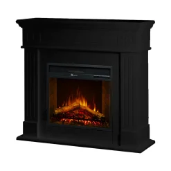 Camino Elettrico Nero Superficie Riscaldabile 30 Potenza (kw) 0.9/1.8 110x36x100h cm, Indoor - Cogliate