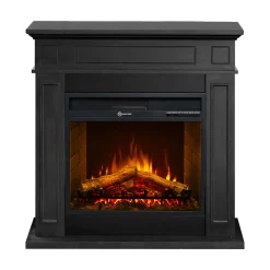 Camino Elettrico Nero Superficie Riscaldabile 30 Potenza (kw) 0.9/1.8 89x28x90h cm, Indoor - Prevalle