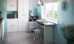 Carrello Akea, 59x40h92 cm, Bianco
