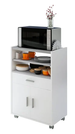 Carrello Akea, 59x40h92 cm, Bianco