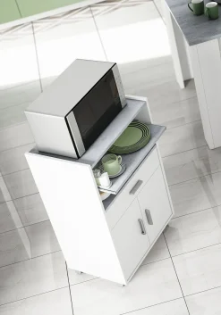 Carrello Akea, 59x40h92 cm, Bianco