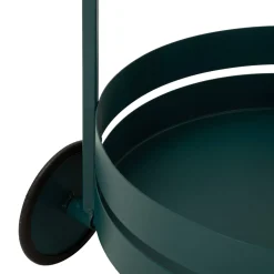 Carrello Verde 2 Ripiani Ruote 45x35x65h cm, Materiale Ripiano in Metallo - Ganamo
