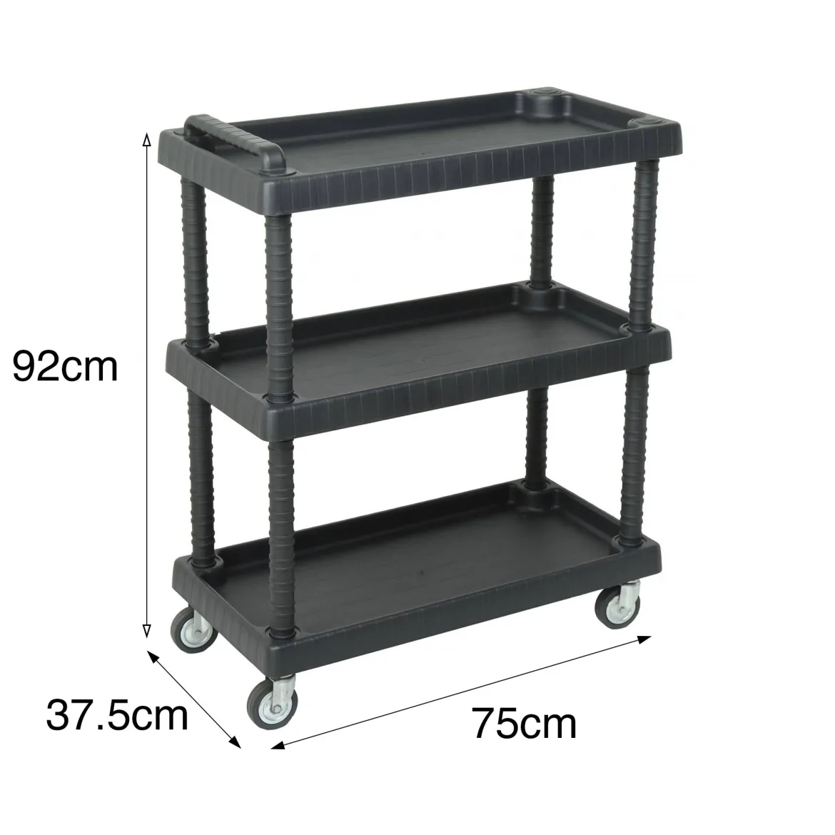 Carrello Vinci, 75x38h92 cm, Antracite