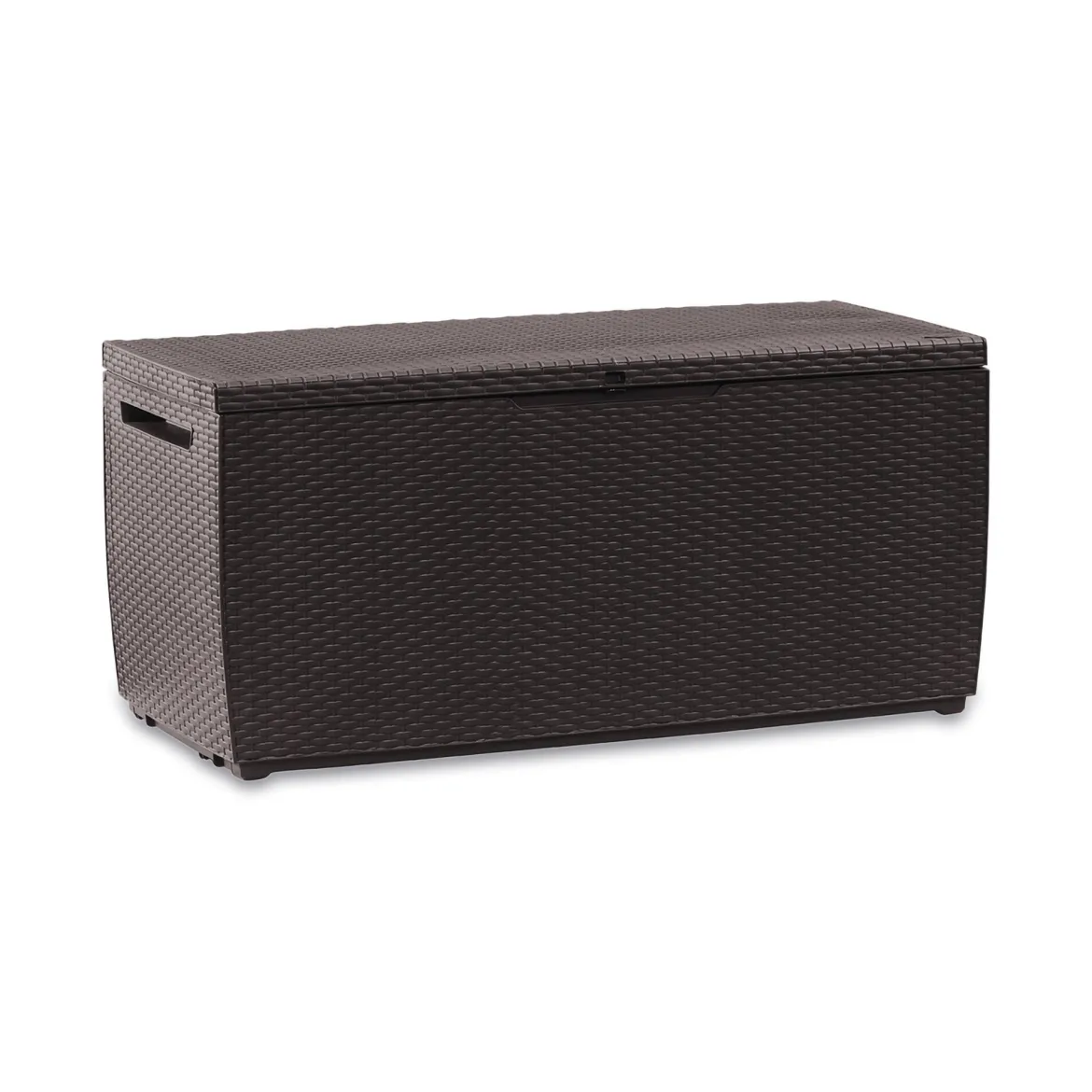 Cassapanca da esterno effetto rattan 123x53x57h cm marrone - Chicoutimi