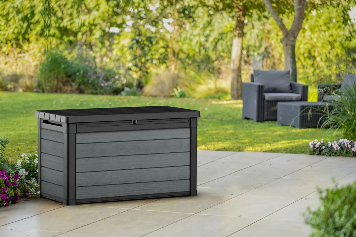 Cassapanca da esterno 122x62x70h cm antracite - Ajax
