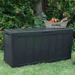 Cassapanca outdoor Airdrie, 117x45 h58 cm, Marrone