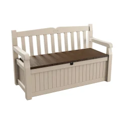 Cassapanca outdoor Chestermere, 140x60 h84 cm, Beige e Marrone