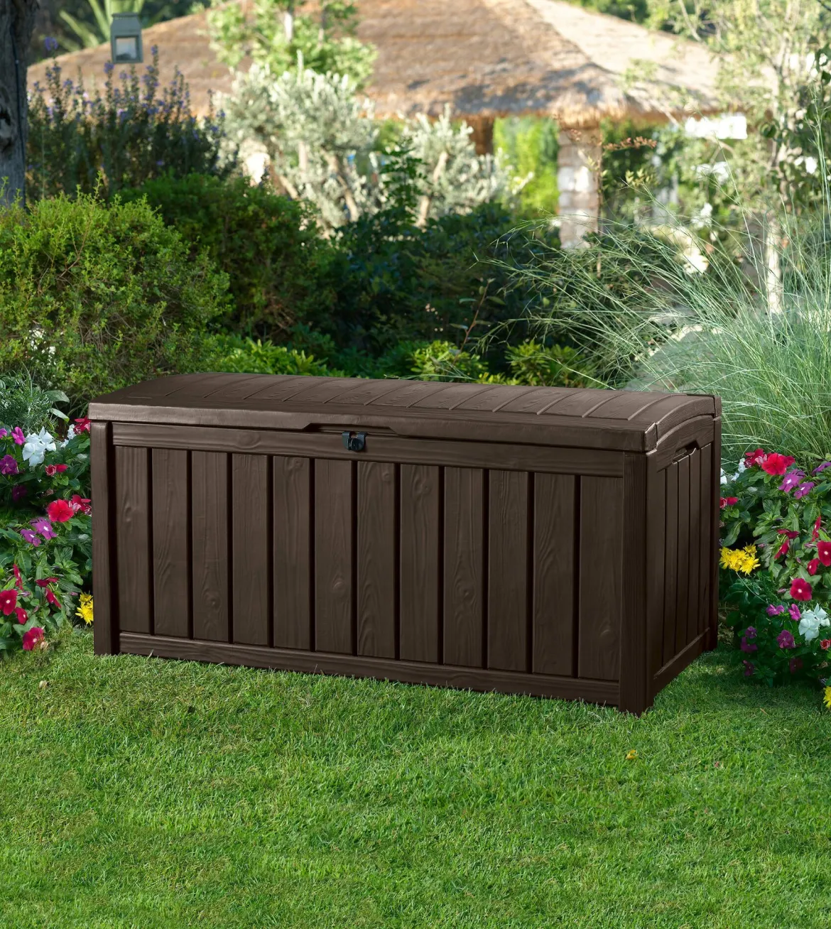 Cassapanca outdoor resistente 128x65x61h cm marrone - Sorel