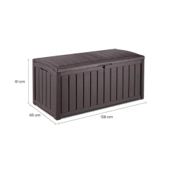 Cassapanca outdoor resistente 128x65x61h cm marrone - Sorel